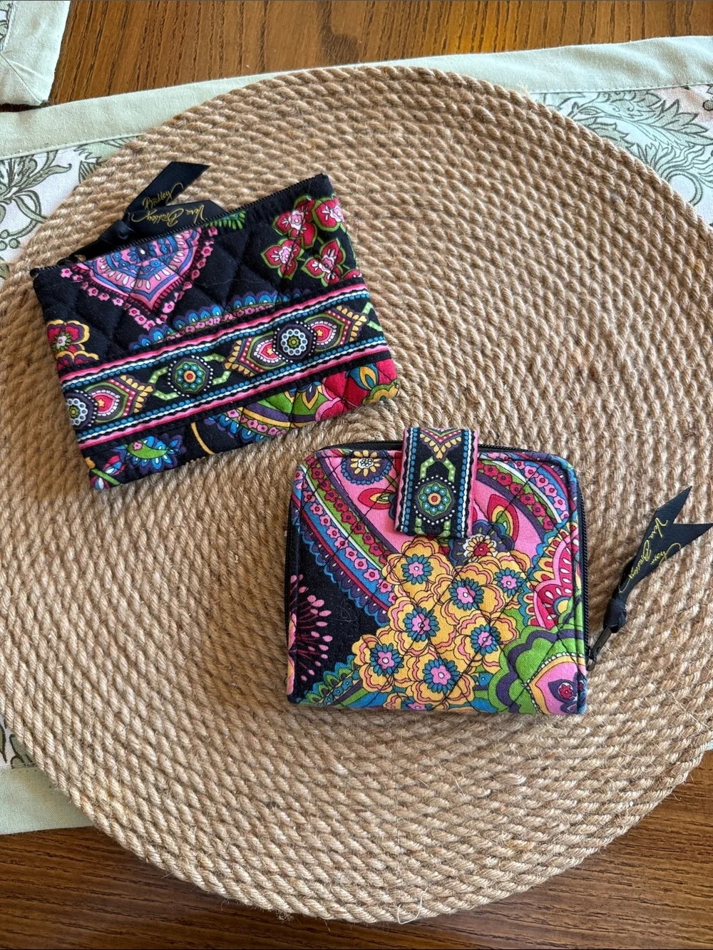 Vera Bradley Quilted Floral Zip Wallet and Card Pouch - Multicolor